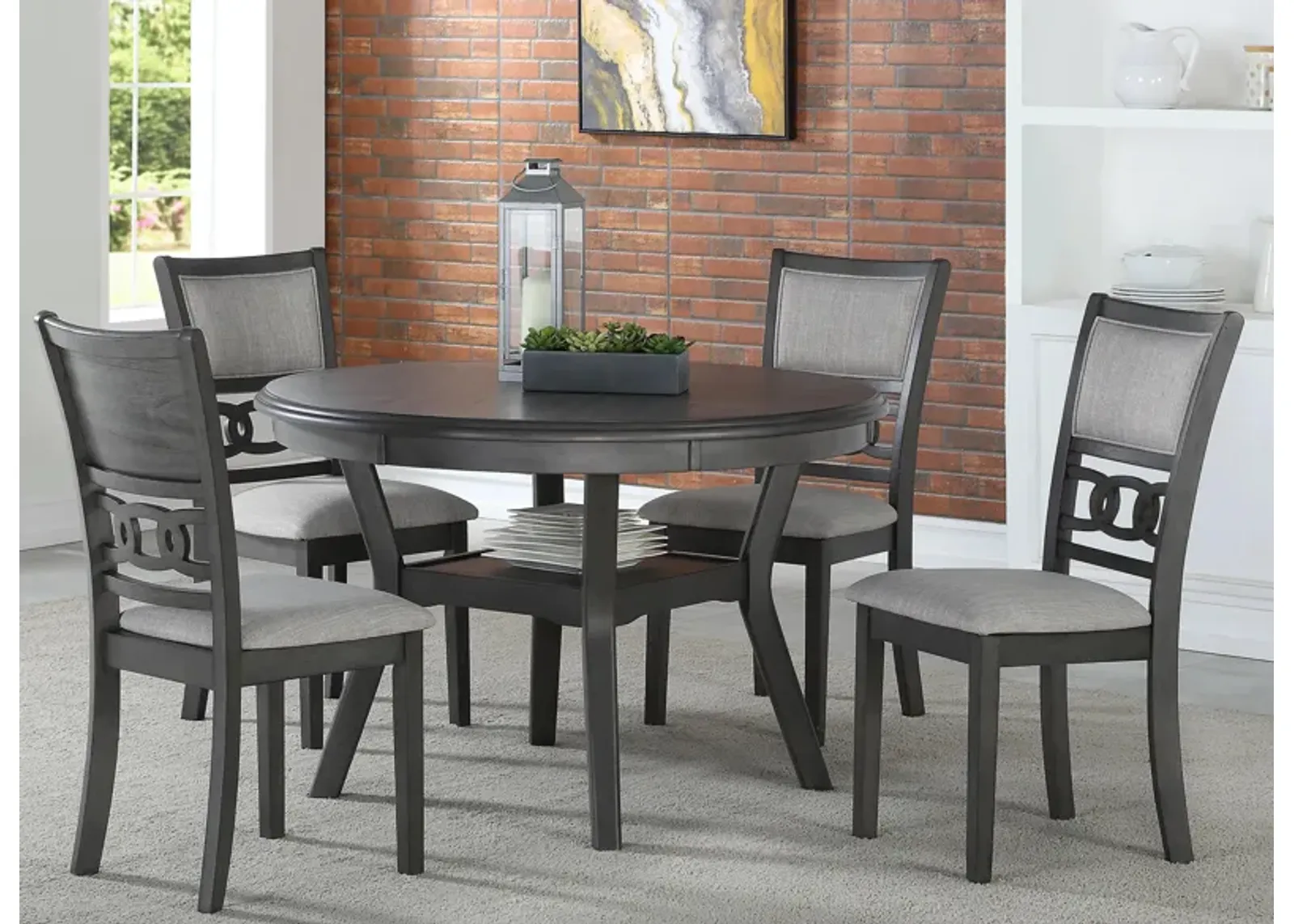 Gia 5-pc Dining Set in Gray by New Classic Home Furnishings