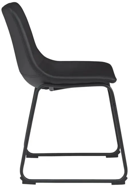 Brigham Dining Chair - Set of 2 in Black by Ashley Furniture