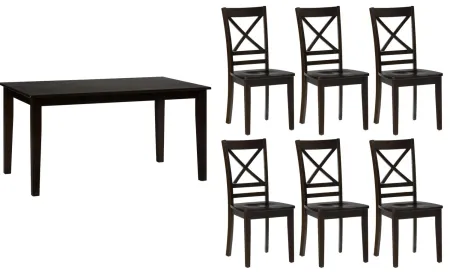 Simplicity 7-pc. Dining Set in Espresso by Jofran