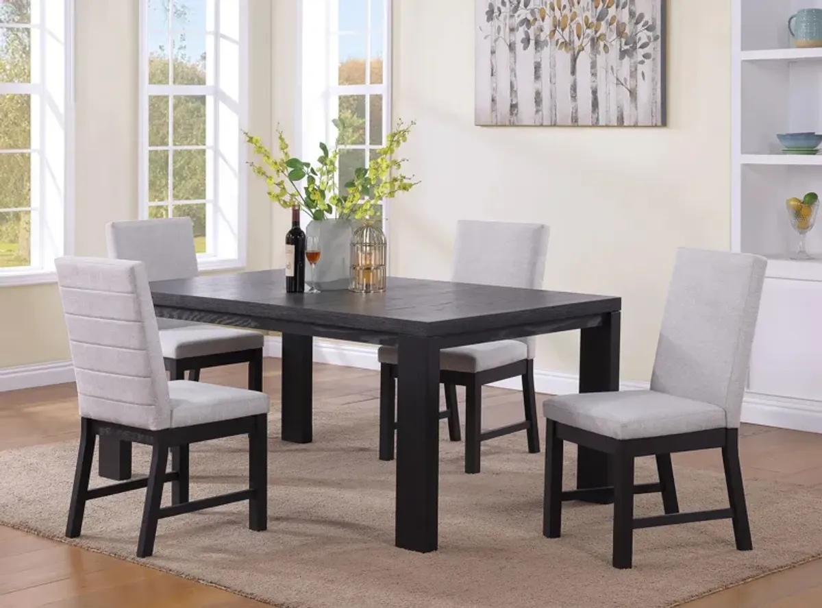 Pelham 5-pc. Dining Set in Charcoal Black by Crown Mark