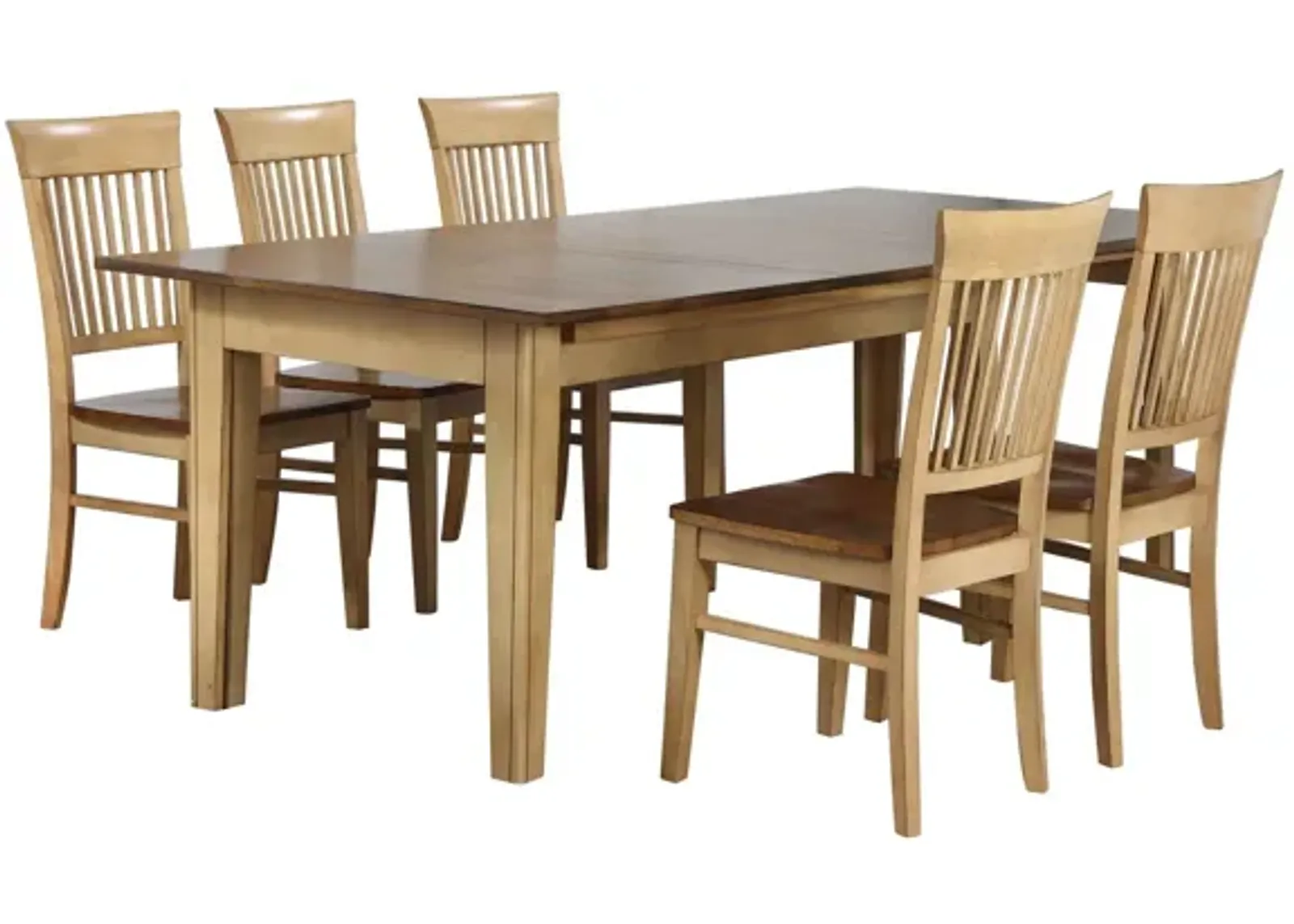 Brook 5-pc. Dining Set in Wheat and Pecan by Sunset Trading