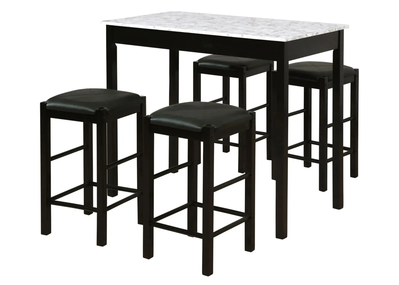 Lancer 5-pc. Counter-Height Dining Set in Black by Linon Home Decor