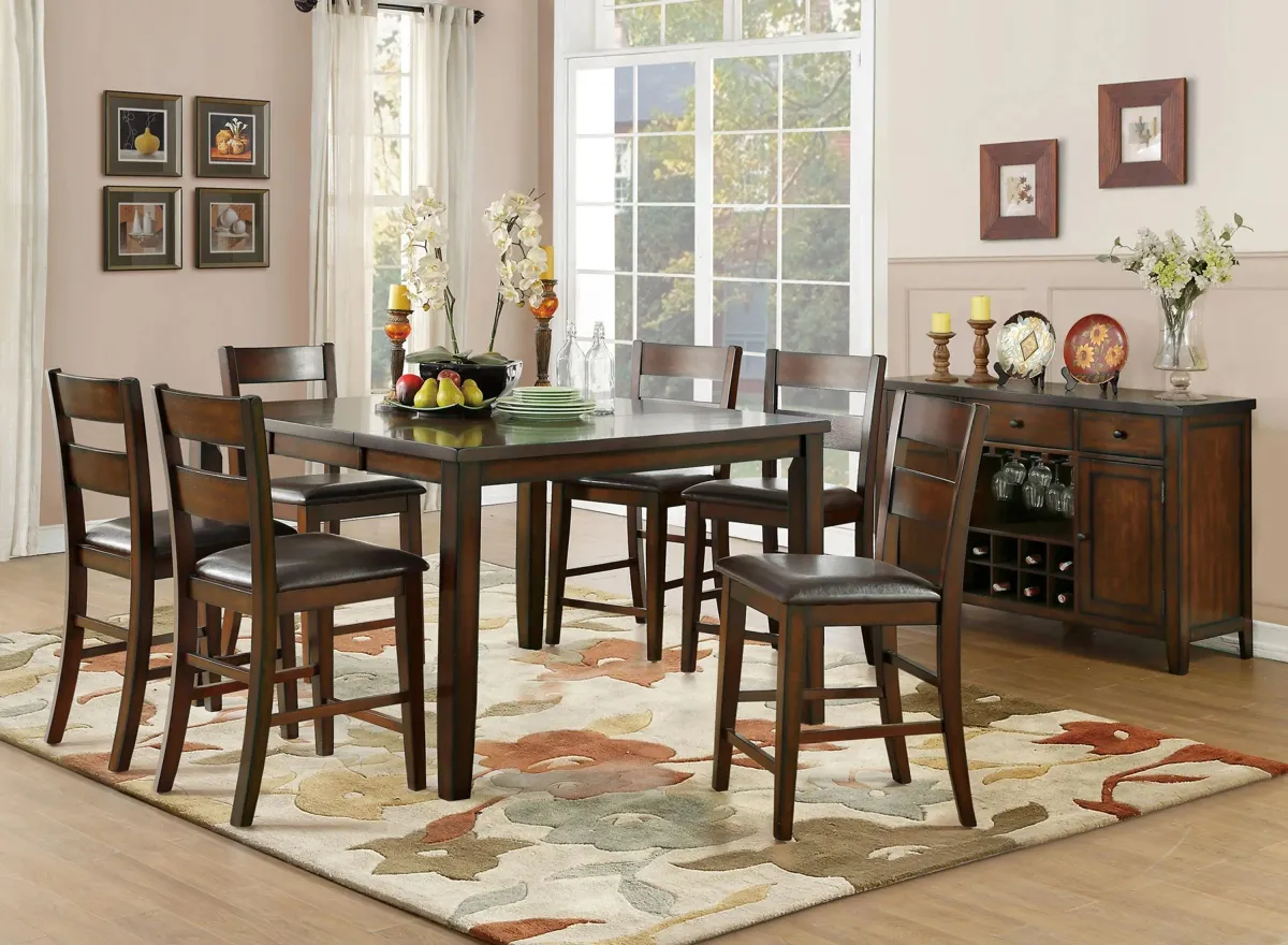 Flannigan 7-pc. Counter Height Dining Set in Cherry by Homelegance