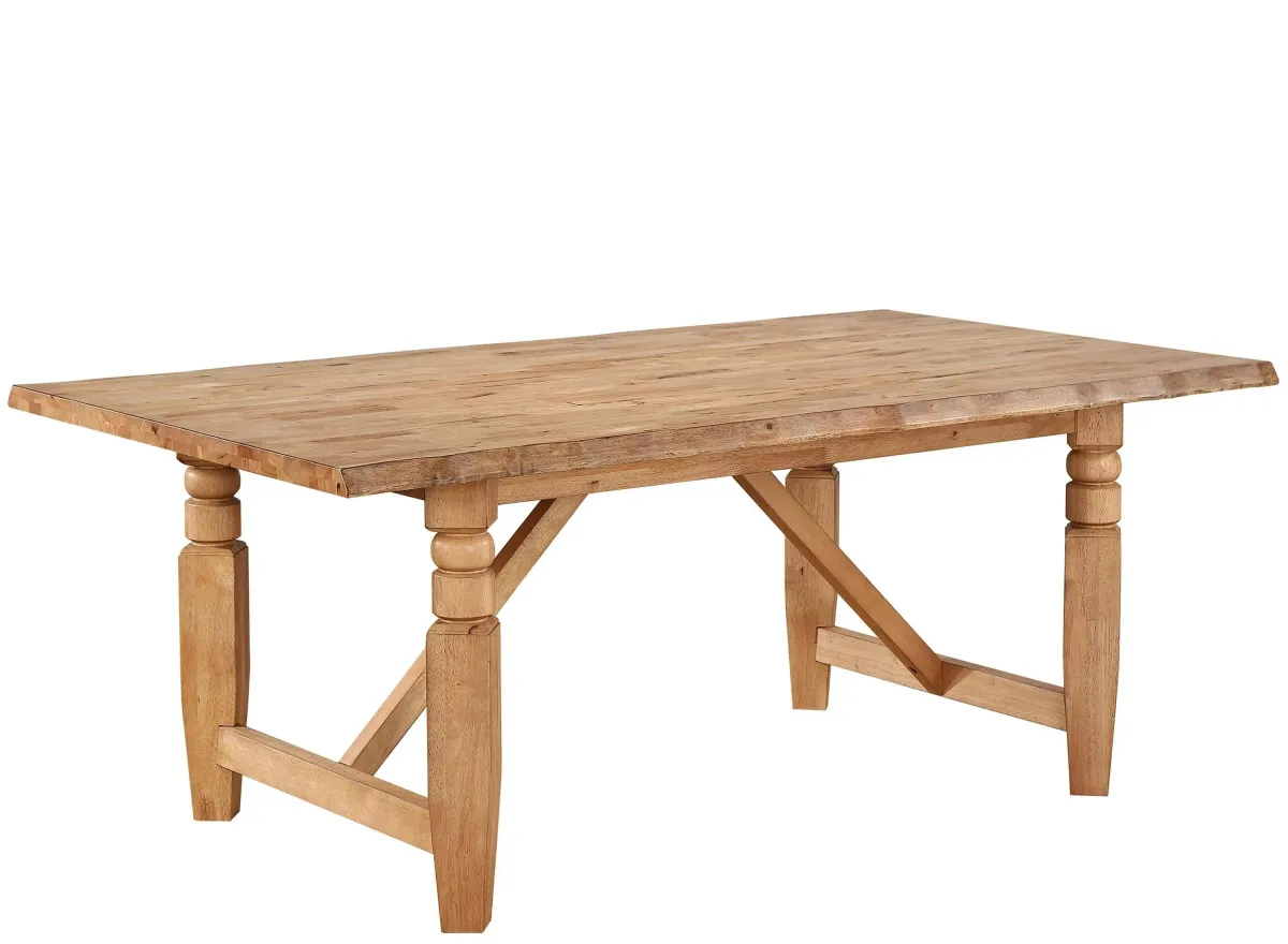 Logans Edge Trestle Table in Natural Wood by ECI