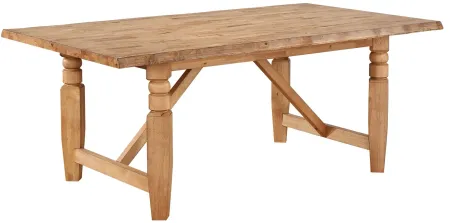 Logans Edge Trestle Table in Natural Wood by ECI