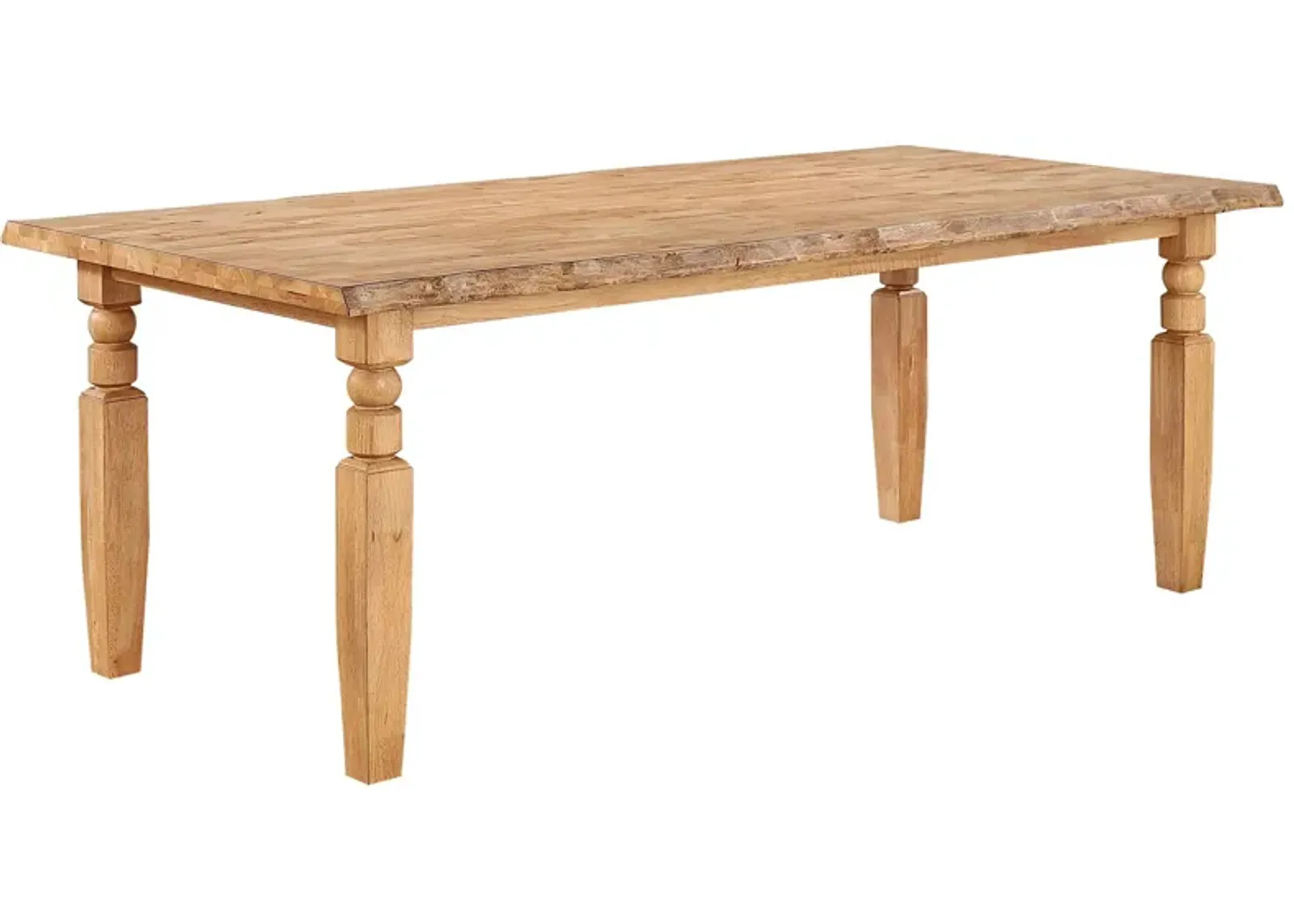 Logans Edge Leg Dining Table in Natural Wood by ECI