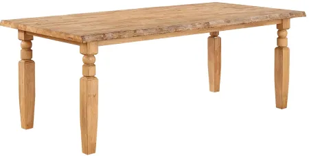 Logans Edge Leg Dining Table in Natural Wood by ECI