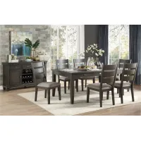 Brindle 7-pc. Dining Set in Gray by Homelegance