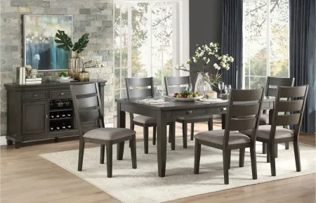 Brindle 7-pc. Dining Set in Gray by Homelegance
