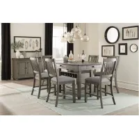 Lark 7-pc. Counter Height Dining Room Set in Antique Gray by Homelegance