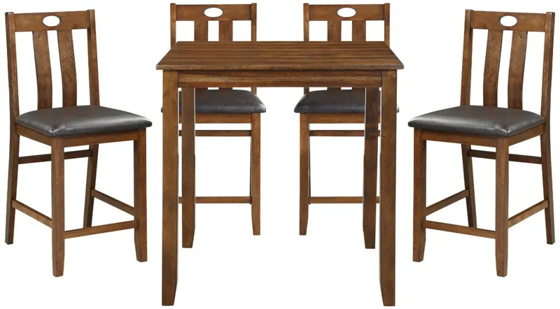 Kaydee 5-pc Counter Height Dining Set in Brown by Homelegance