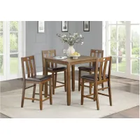 Kaydee 5-pc. Counter Height Dining Set in Brown by Homelegance