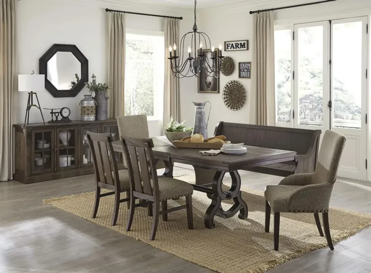 Baldwyn 6-pc. Dining Set With Bench in Brown by Homelegance