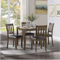 Aurora 5-pc. Dining Set in Charcoal Brown by Homelegance