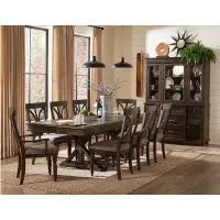 Verano 9-pc. Rectangular Dining Set in Driftwood Charcoal by Homelegance