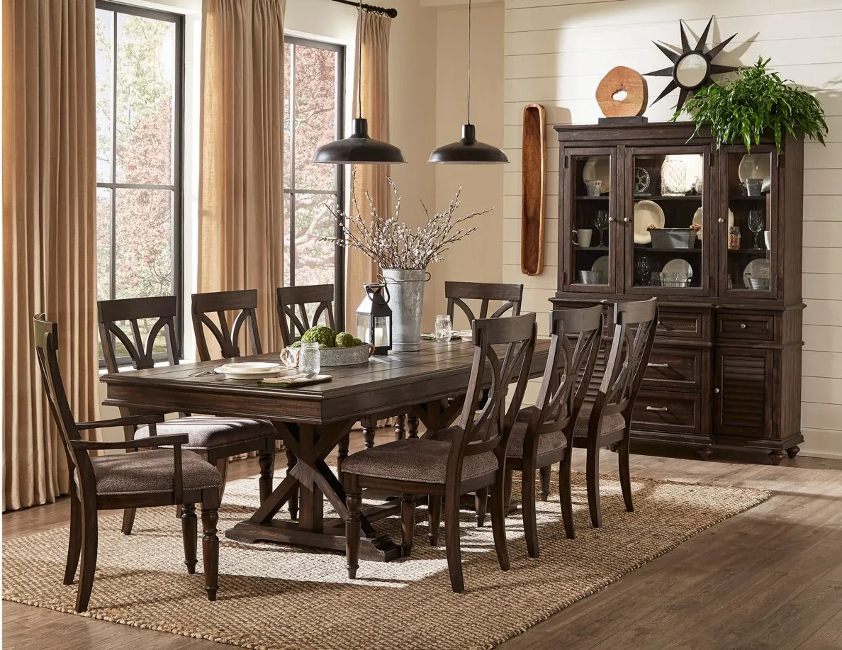 Verano 9-pc Rectangular Dining Set in Driftwood Charcoal by Homelegance