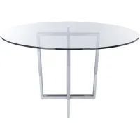 Legend 48" Round Table in Silver by EuroStyle