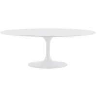 Astrid 79" Oval Table in White by EuroStyle