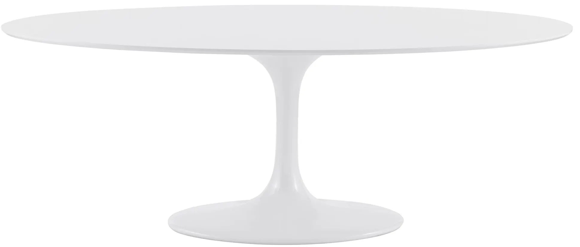 Astrid 79" Oval Table in White by EuroStyle