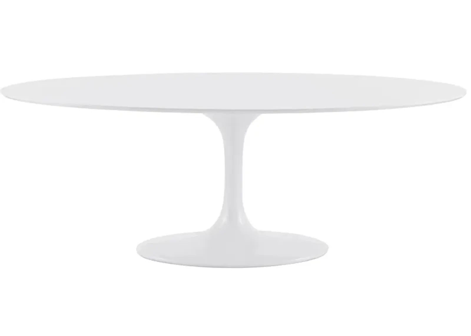 Astrid 79" Oval Table in White by EuroStyle