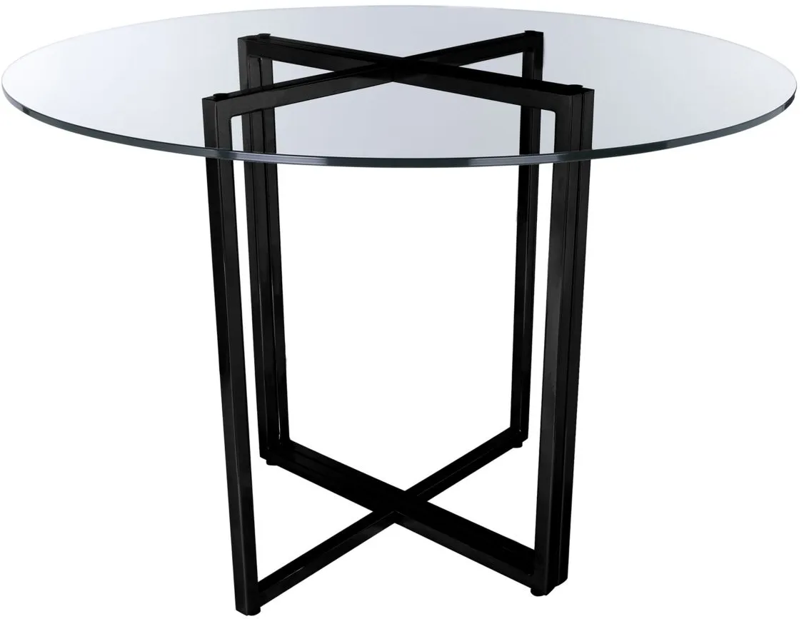 Legend Round Dining Table in Black by EuroStyle