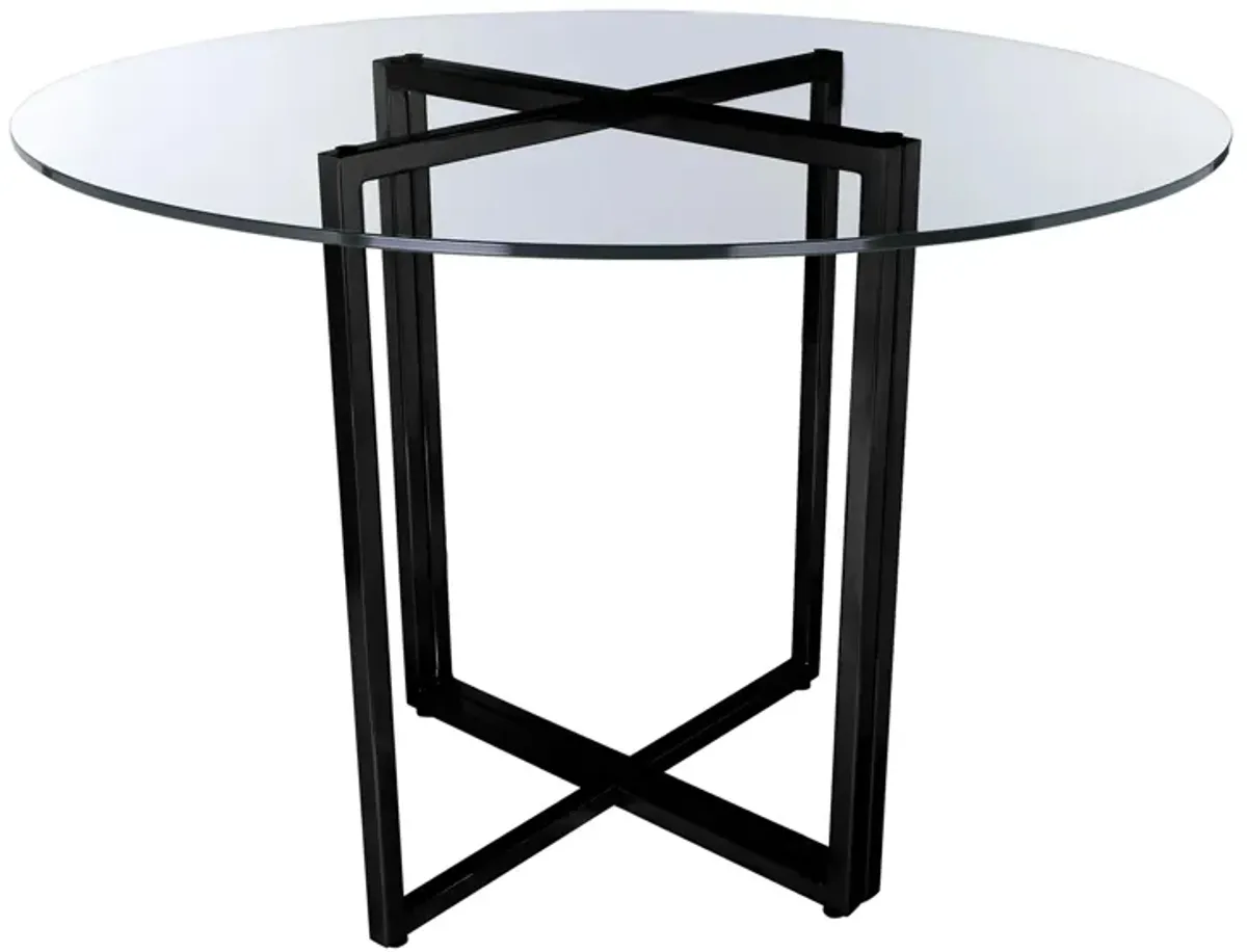 Legend Round Dining Table in Black by EuroStyle