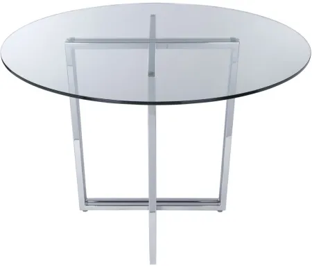 Legend 42" Round Dining Table in Clear by EuroStyle