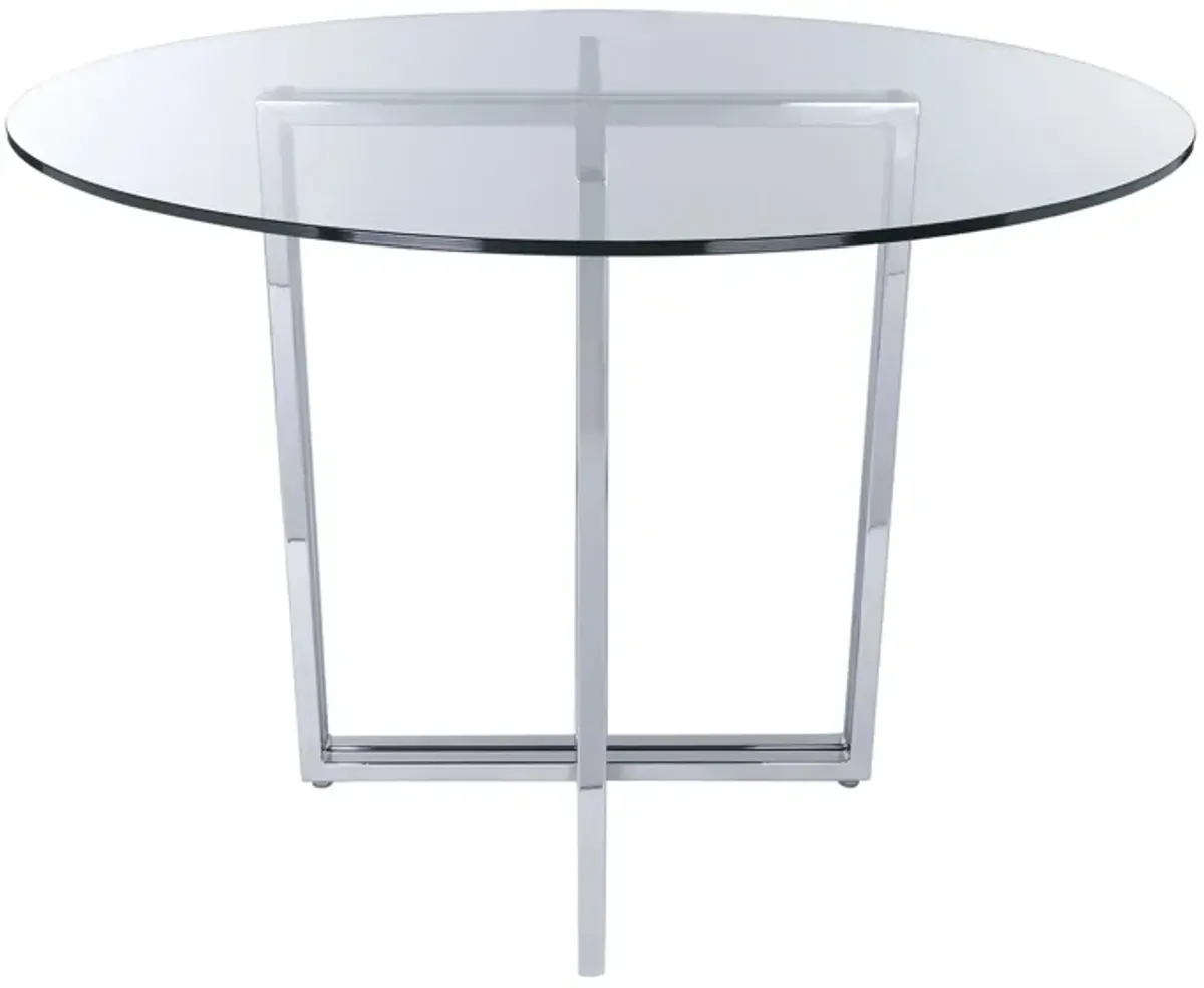 Legend 42" Round Dining Table in Clear by EuroStyle