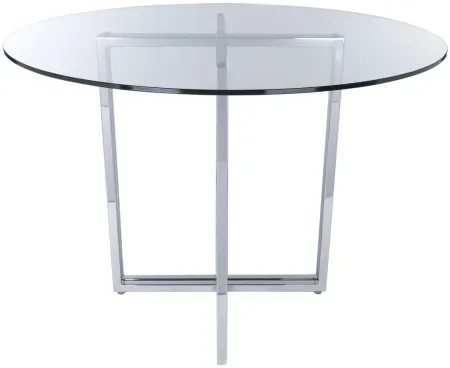 Legend 42" Round Dining Table in Clear by EuroStyle