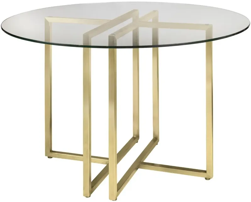 Legend 42” Round Dining Table in Gold by EuroStyle