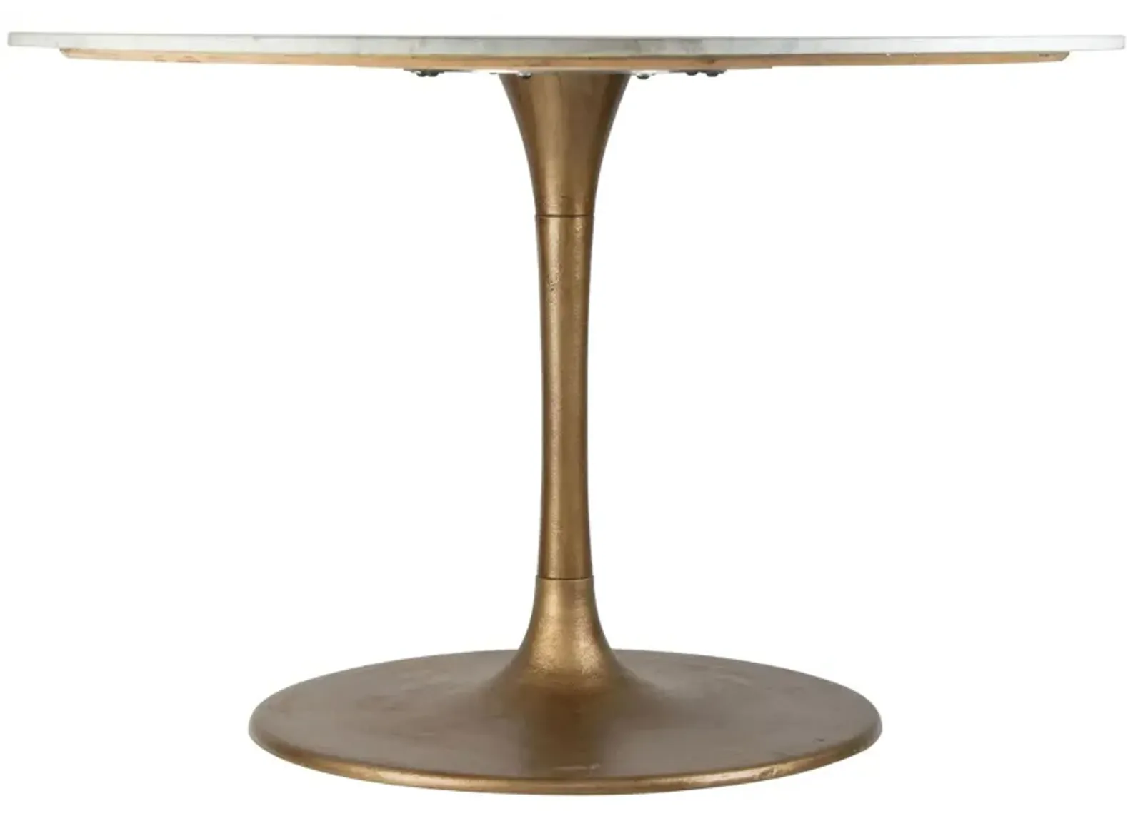 Ithaca Dining Table in White, Gold by Zuo Modern