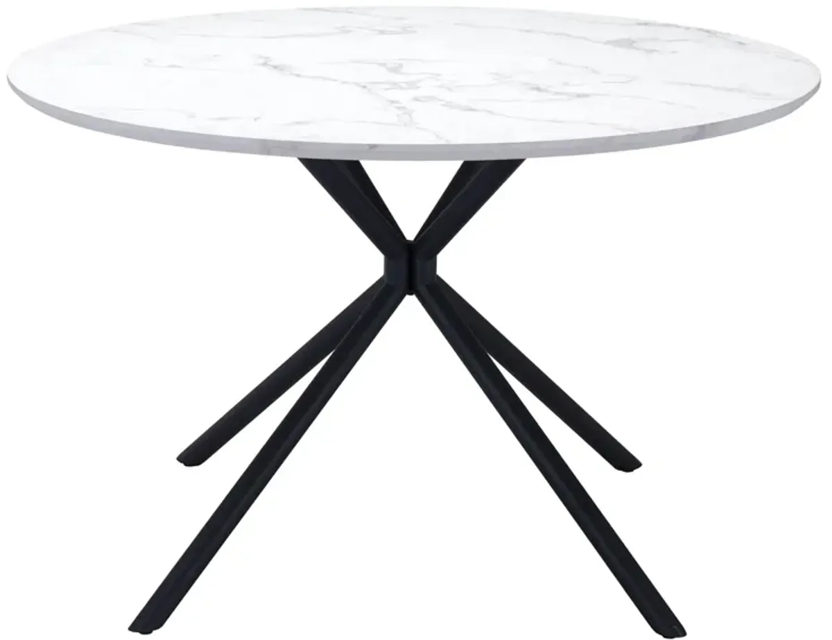 Amiens Dining Table in White, Black by Zuo Modern