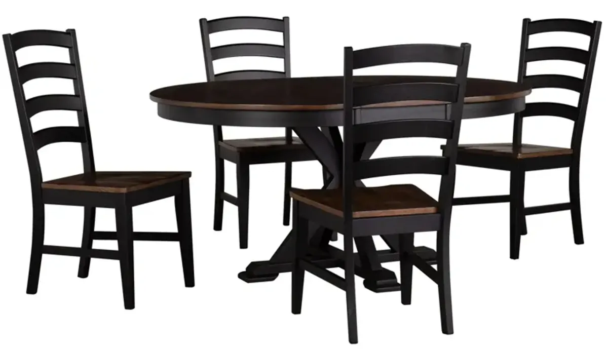 Stone Creek 5-pc. Dining Set in Chickory/Black by A-America