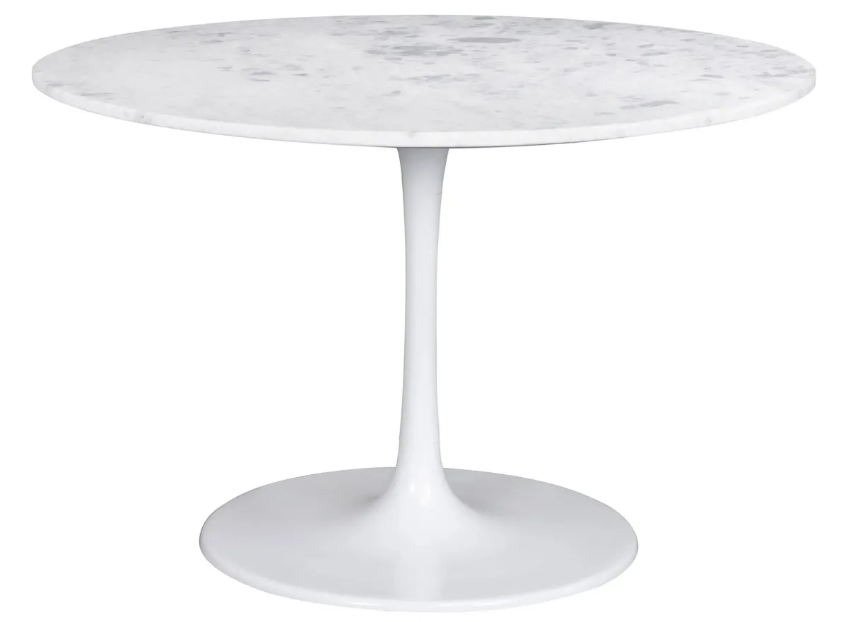 Phoenix Dining Table in White by Zuo Modern