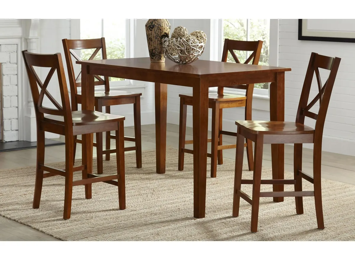 Simplicity 5-pc. Counter-Height Dining Set in Caramel by Jofran