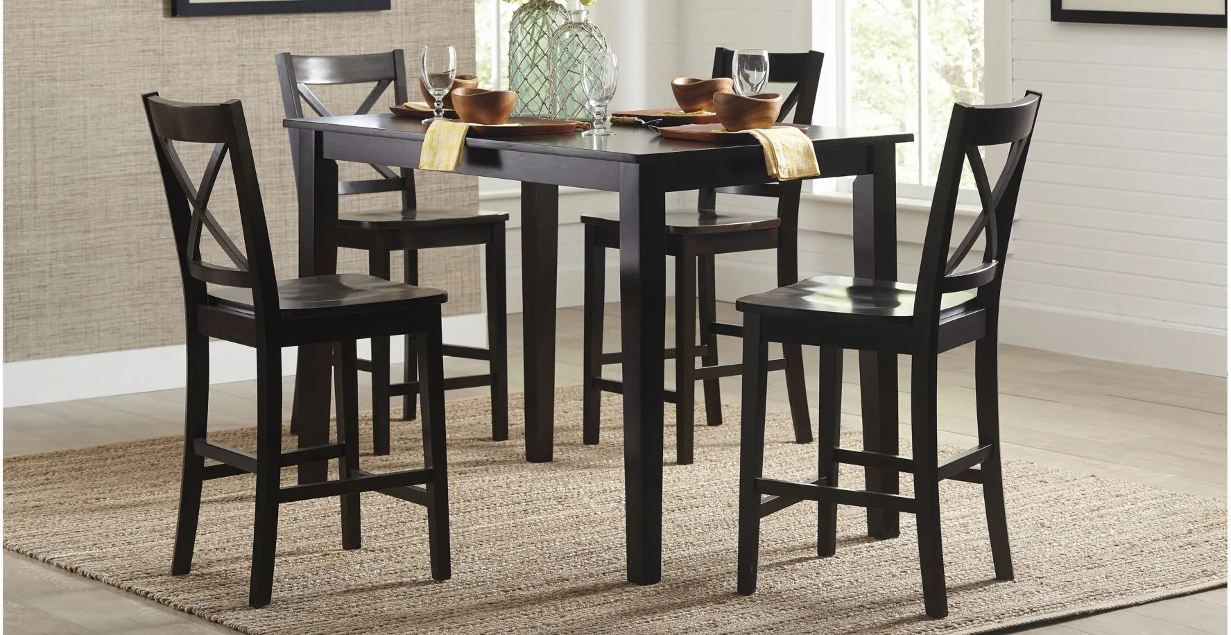 Simplicity 5-pc. Counter-Height Dining Set in Espresso by Jofran