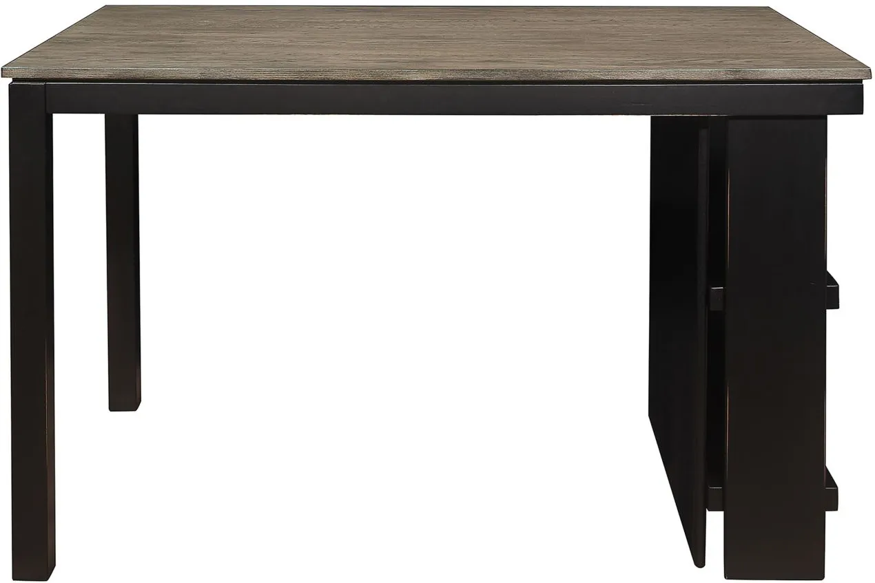 Adina Dining Table in 2-Tone (Gray and Black) by Homelegance