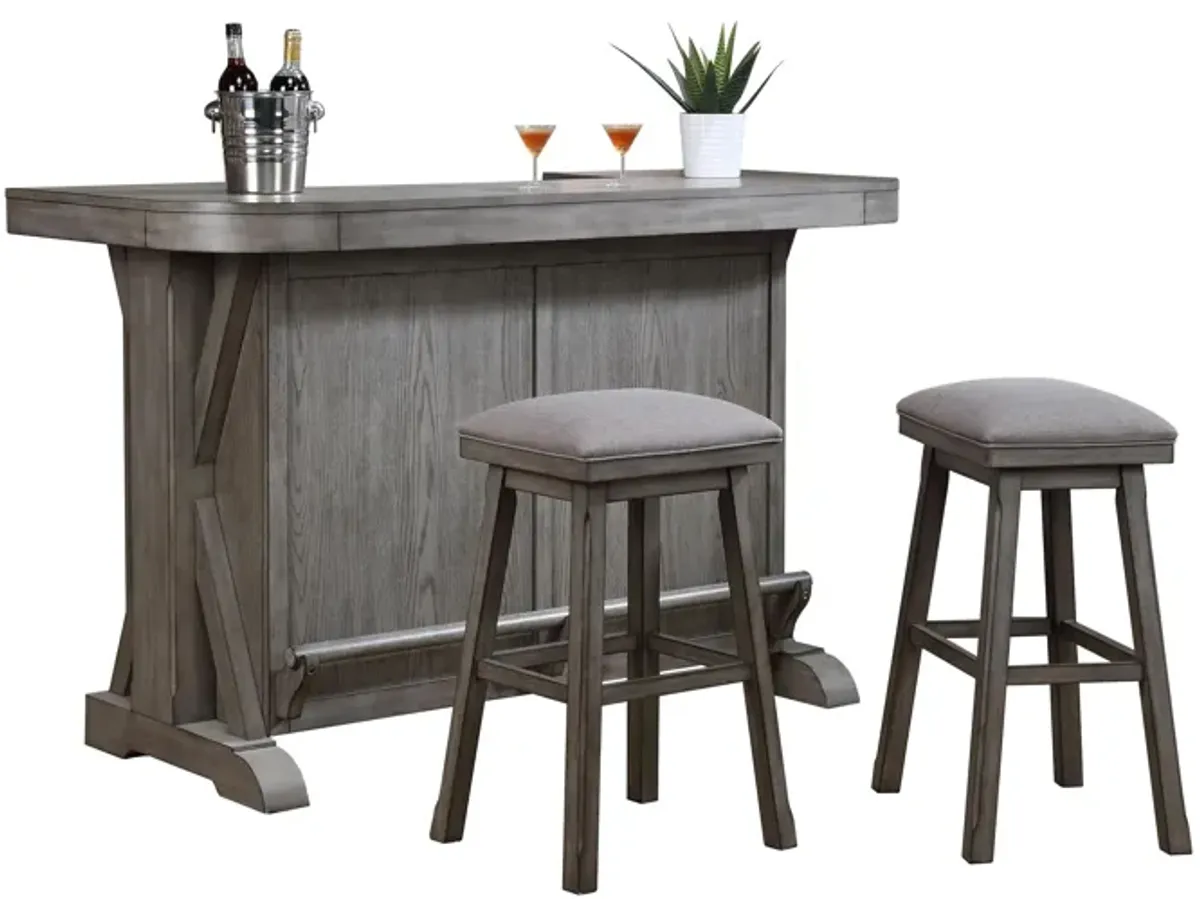 Graystone 3-pc. Bar Set in Burnished Gray by ECI