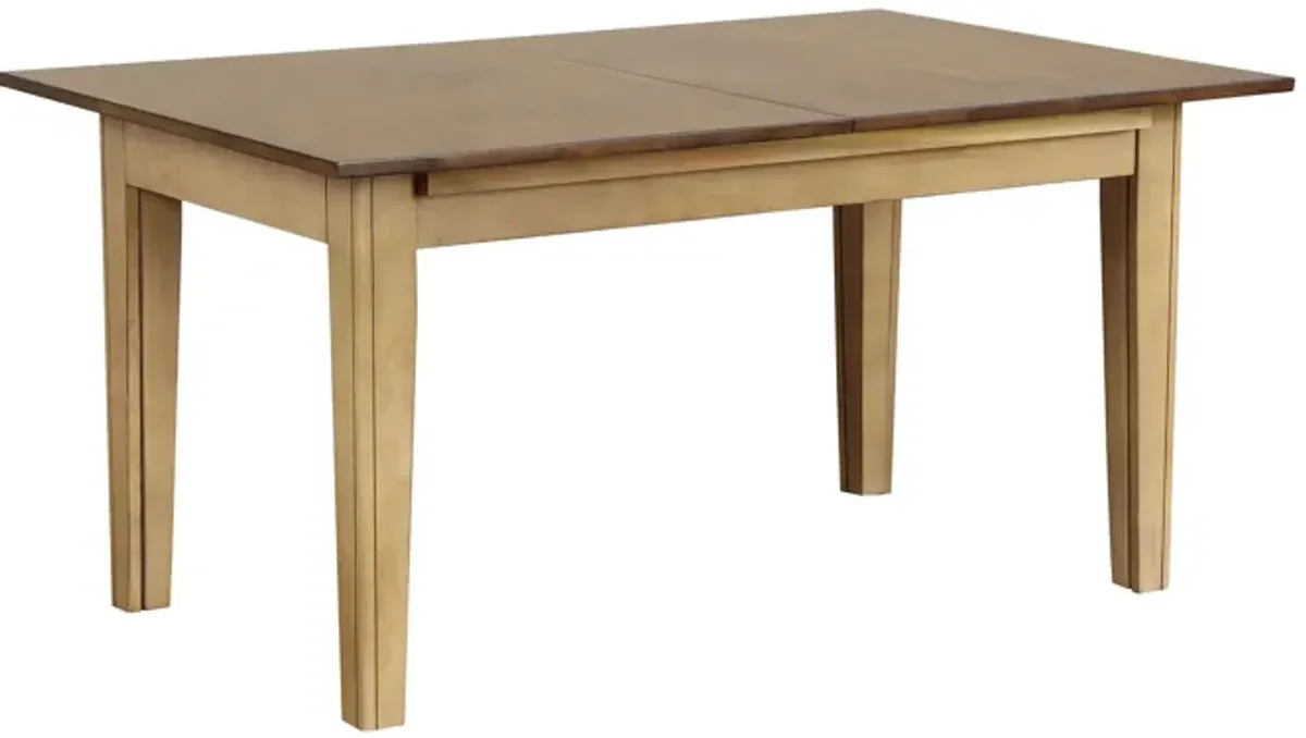 Brook Dining Table w/ Leaves in Wheat and Pecan by Sunset Trading