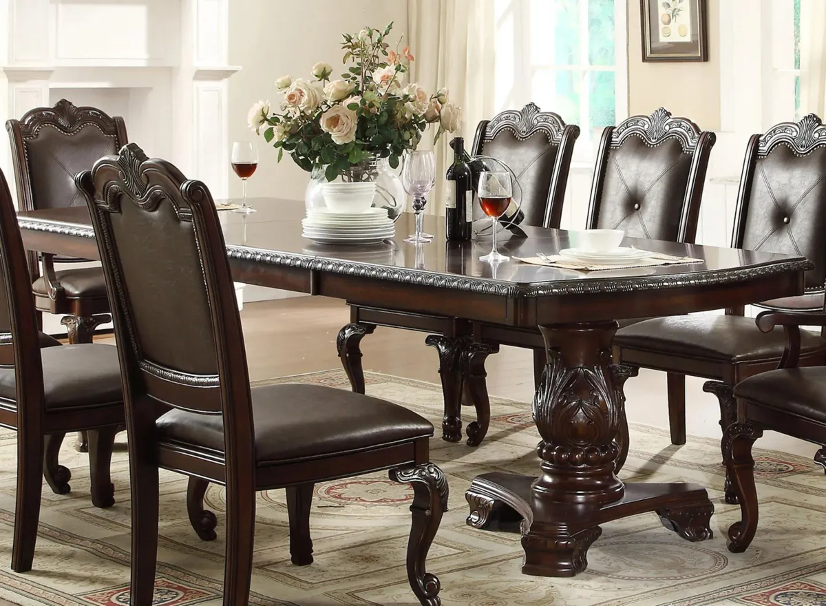 Madilynn Dining Table in Dark Cherry by Crown Mark