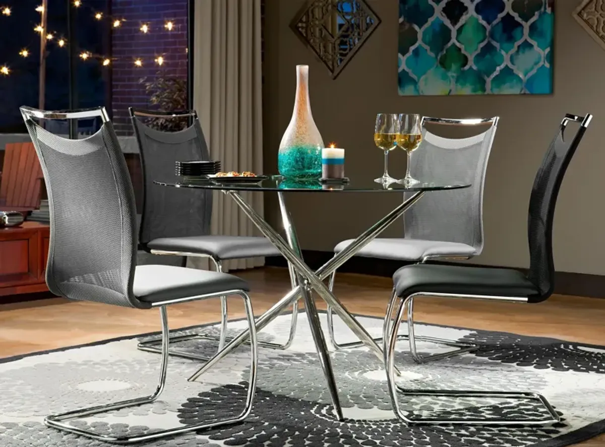 Nico 5-pc. Glass Dining Set