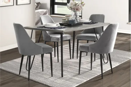 Weston 5-pc. Dining Set in Gray by Homelegance