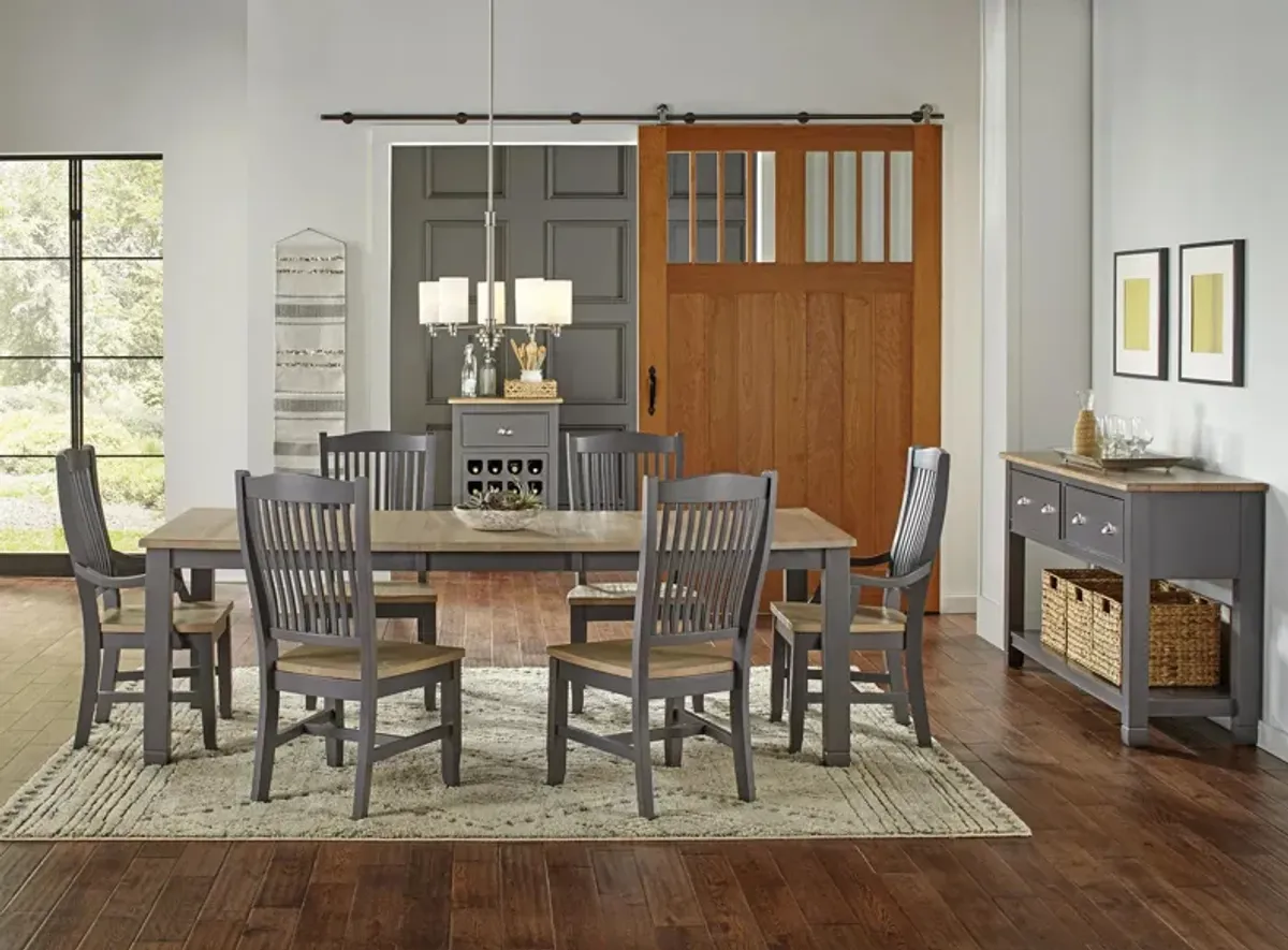 Port Townsend 7-pc. Rectangular Dining Set in Gull Gray-Seaside Pine by A-America