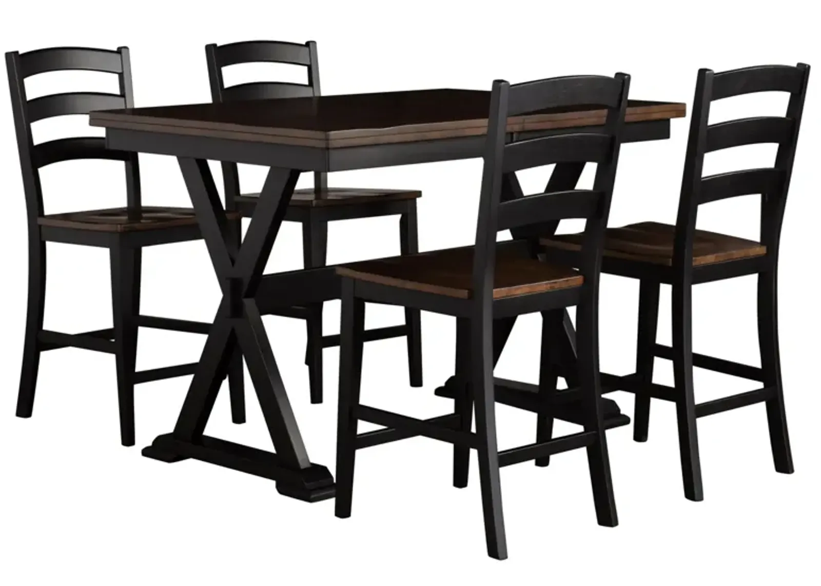 Stone Creek 5-pc. Counter-Height Dining Set in Chickory/Black by A-America