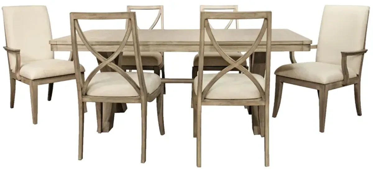 Torrin 7-pc. Dining Set w/ Leaf in Natural by Riverside Furniture