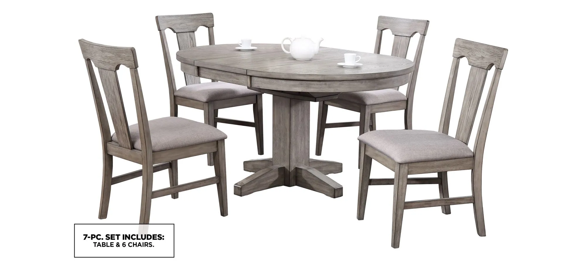 Graystone 7-pc. Dining Set in Burnished Gray by ECI