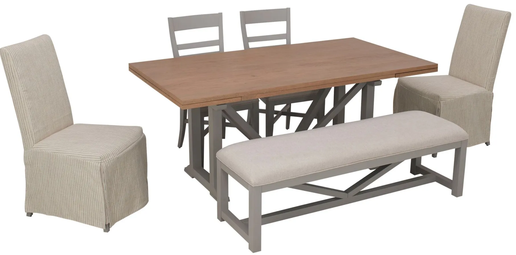 Crew 6-pc. Dining Set in Gray Skies by Riverside Furniture