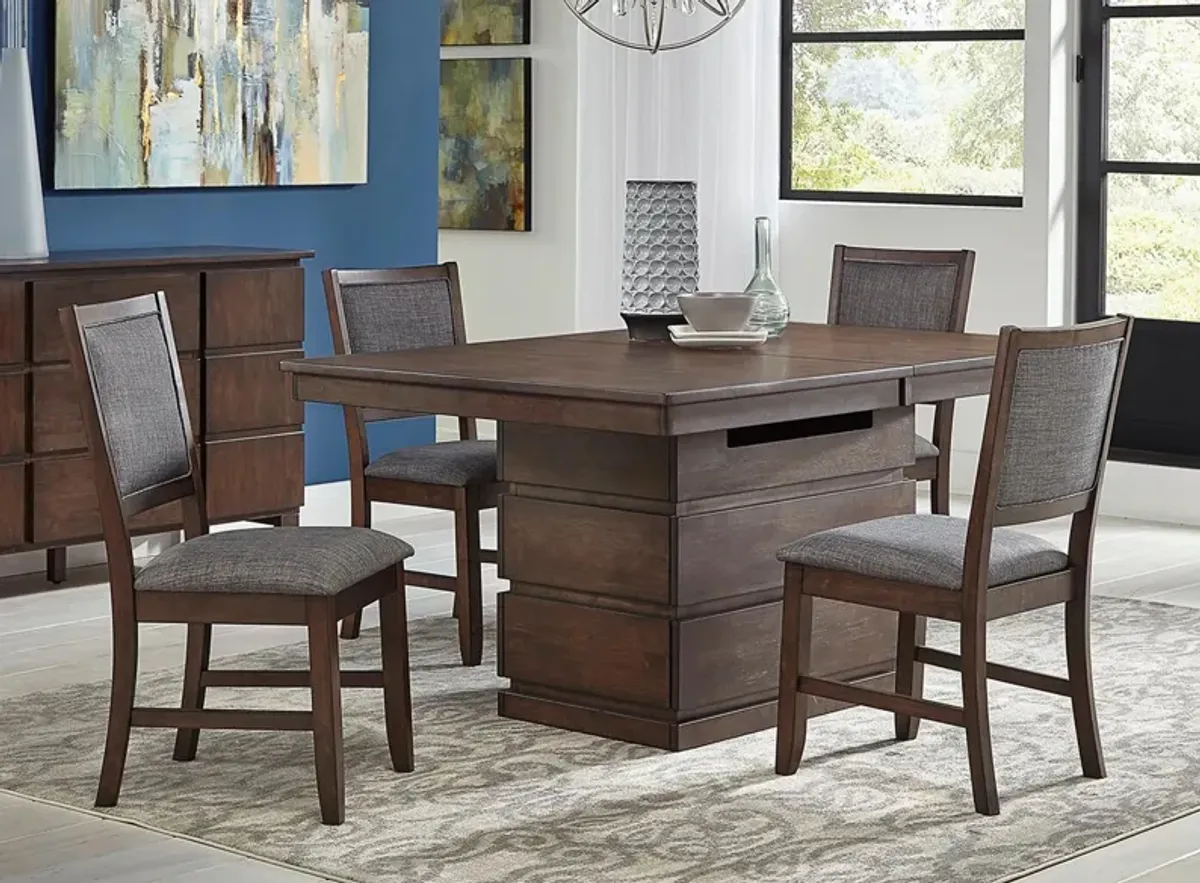 Chesney 5-pc. Dining Set in FALCON BROWN by A-America