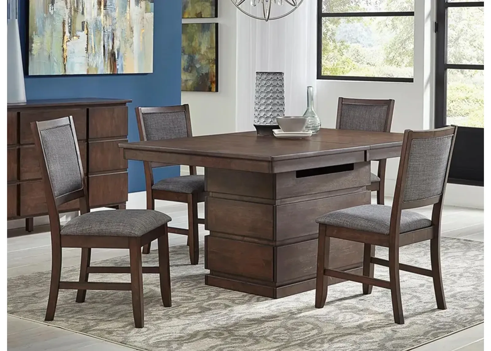 Chesney 5-pc. Dining Set in FALCON BROWN by A-America