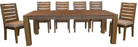 Anacortes 7-pc. Dining Set in Salvage Mahogany by A-America